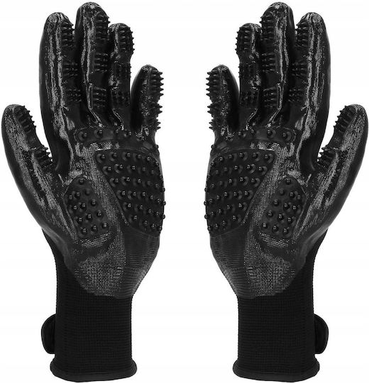 Springos Glove Dogs for Coat Grooming Black