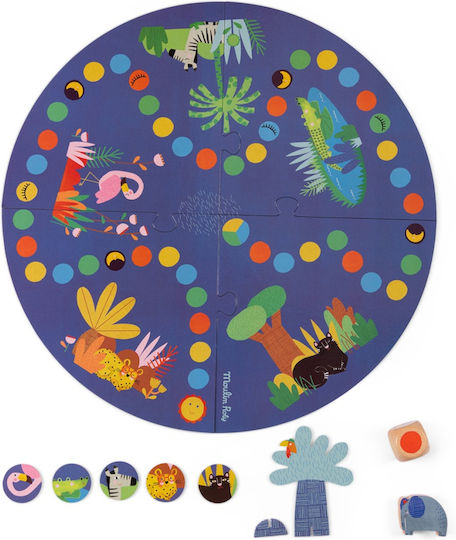 Board Game Elephant Journey for 2-4 Players 3+ Years Old (FR) Moulin Roty