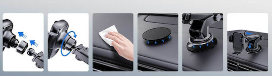 Samsung Suport Auto pentru Telefon cu carcasă și Încărcare Wireless Neagră