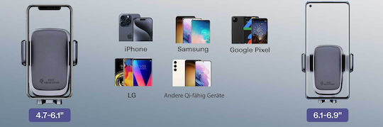Samsung Suport Auto pentru Telefon cu carcasă și Încărcare Wireless Neagră