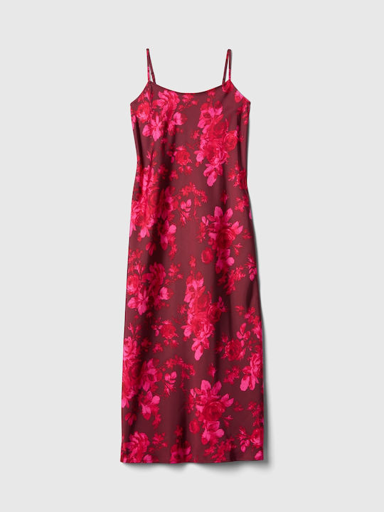 GAP Maxi Dress Satin Pink