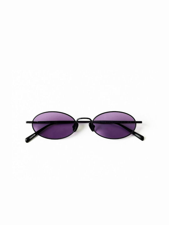 Common Sense Sunglasses with Black Metal Frame and Purple Lens CS020