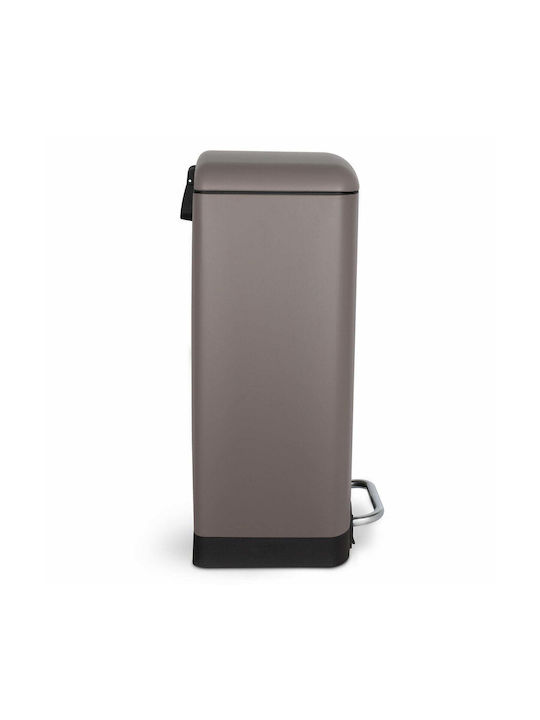 Les Collectors Coș de Gunoi din Oțel Inoxidabil cu Pedală Maro 40lt 1buc