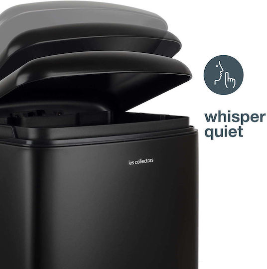 Les Collectors Les Collectors Mülleimer aus Inox mit Pedal Schwarz 30lt