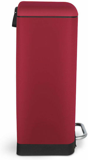 Les Collectors Les Collectors Waste Bin made of Inox Steel with Pedal Red 30lt