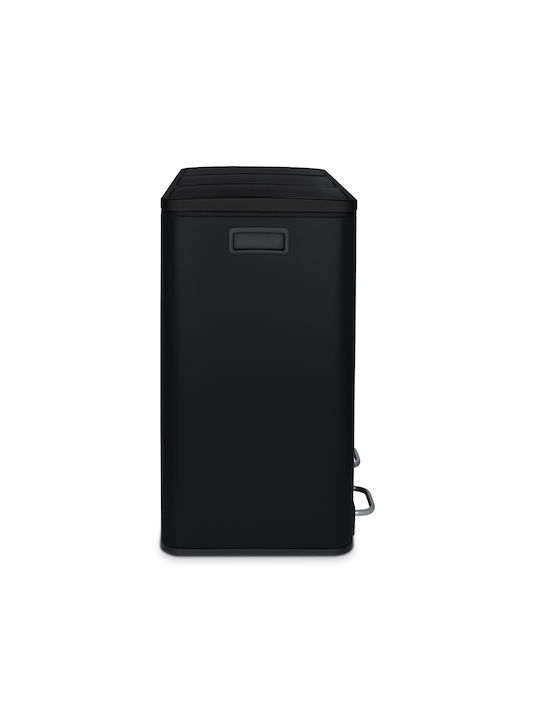 Les Collectors Coș de Gunoi din Oțel Inoxidabil cu Pedală Negru 18lt 1buc