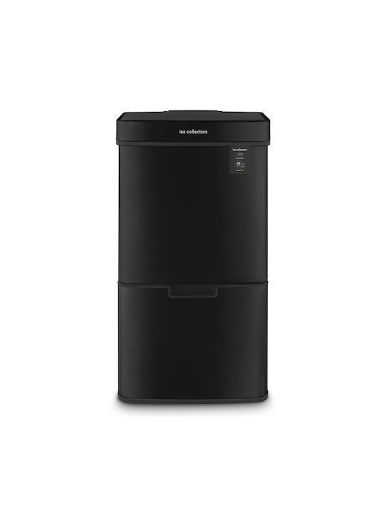 Les Collectors Waste Bin Waste made of Stainless Steel with Photocell Black 72lt 1pcs