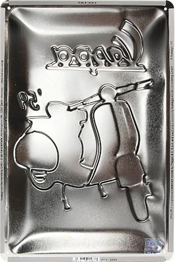 Mittleres Schild Vespa Klassik Logo