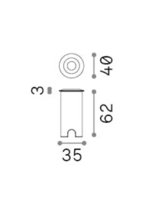 Ideal Lux Σποτ Δαπέδου LED 2.5W 6.2x4cm Ideal Lux Σποτ Δαπέδου LED 2.5W 6.2x4cm