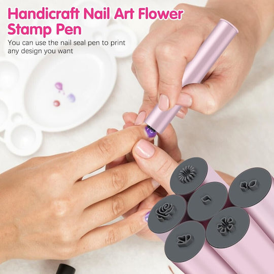 Set mit 6 Nagelkunst-Stempeln
