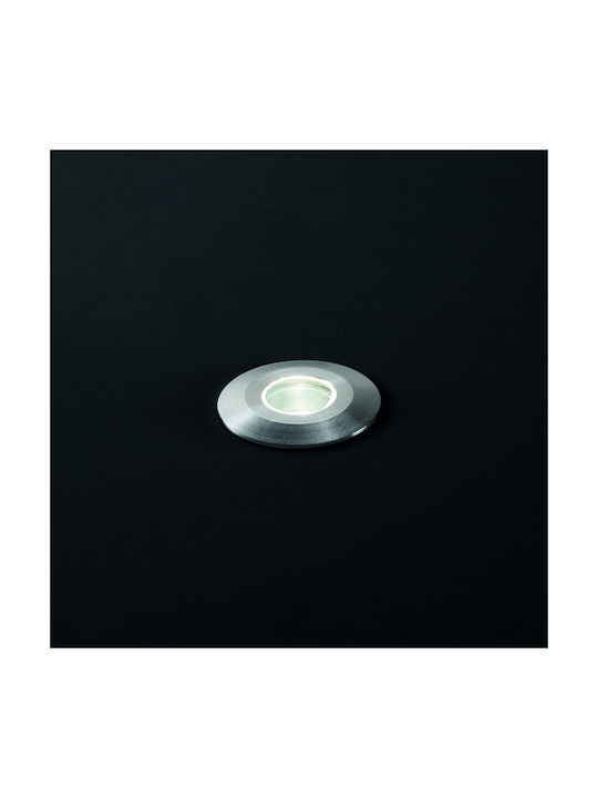 Ideal Lux Σποτ Δαπέδου LED 2.5W με Θερμό Λευκό Φως IP67 Γκρι