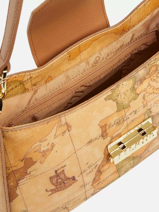 Leder Damentasche Schultertasche Tabac Braun