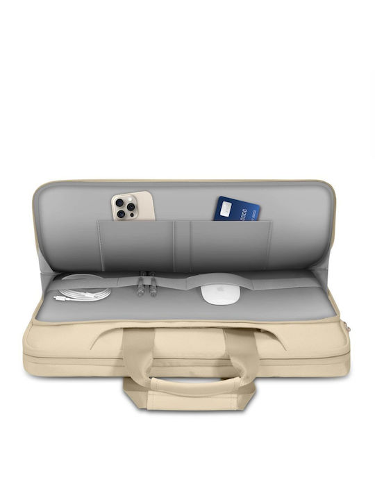 Tech-Protect Pocket Чанта за лаптоп 14" в Бежов цвят