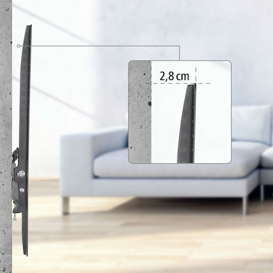 HAMA 00220810 Βάση Τηλεόρασης Τοίχου έως 65" και 35kg Μαύρο