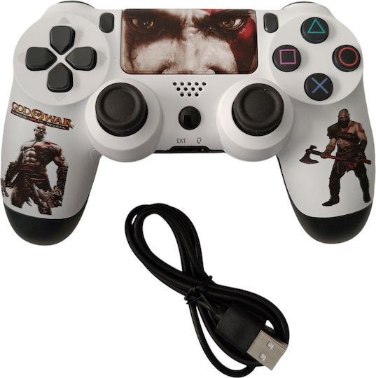 Doubleshock God War Ασύρματο Gamepad για PS4 Λευκό