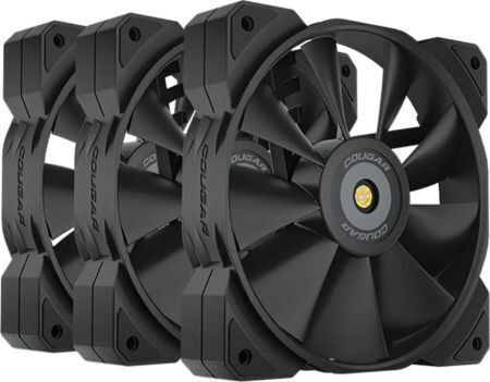 Cougar MHP 120 Case Fans (2000rpm / 82.48cfm) Without LEDs Lighting and Connection 4-Pin PWM Pack of 3