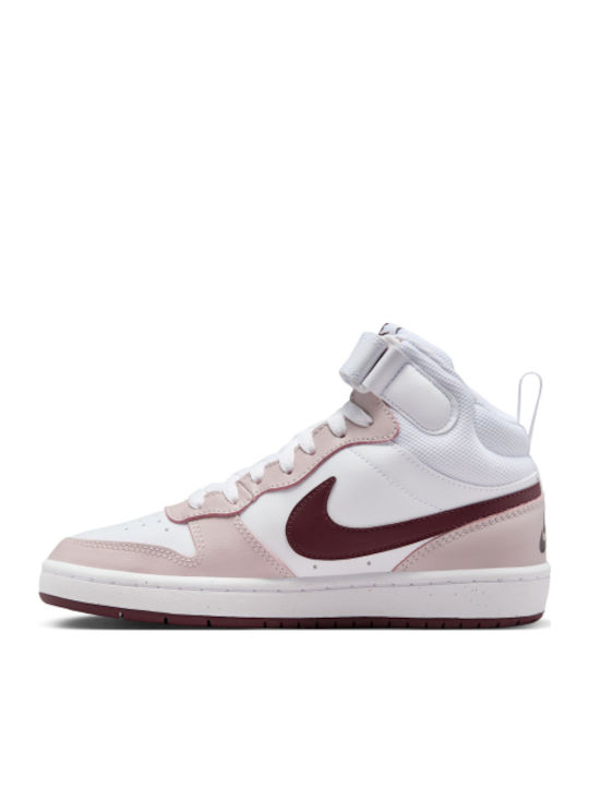 Court Borough Kids Sneakers High with Hoop & Loop Closure White