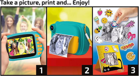 Real Fun Toys Cam 3 In 1 Instant Selfie Video Children's Camera with Thermal Printing Optical Zoom 25x