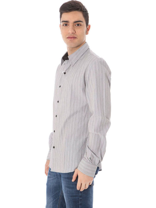 Long Sleeve Striped White Shirt 09-TN2636-48405 BIANCO R900