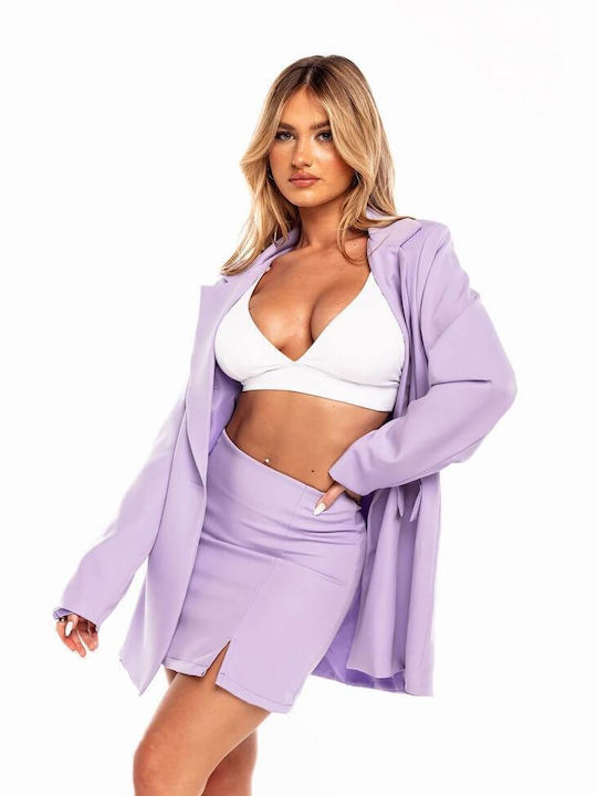 G.X.X Set cu Fustă în Culoarea Violet