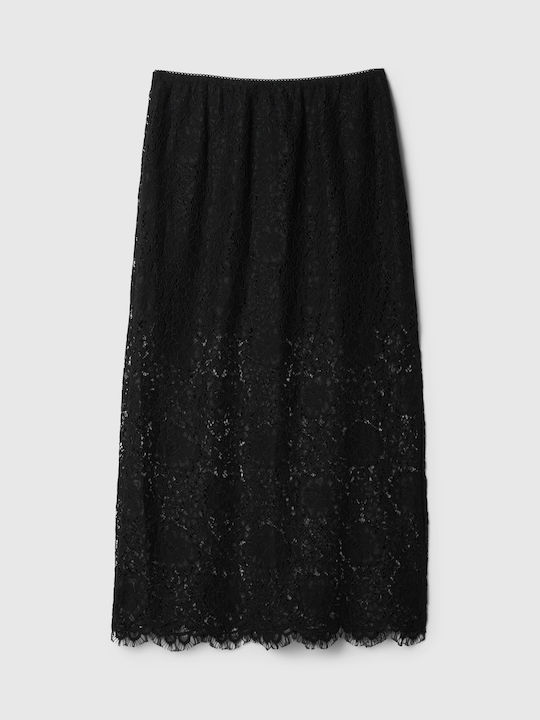 Σατέν Midi Φούστα True Black