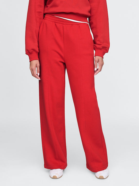 Pantaloni de Trening Larg Fleece Modern Red