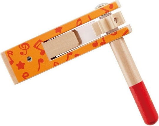 Hape Ξύλινο Κρουστό Ροκάνα Happy Noisemaker Μπλε για 3+ Ετών