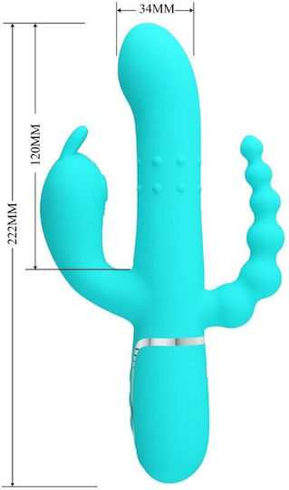 Pretty Love Cammy 4 IN 1 Vibrator Rabbit Light Blue