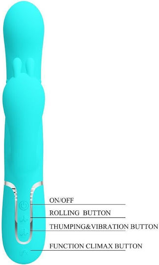 Pretty Love Cammy 4 IN 1 Vibrator Rabbit Light Blue