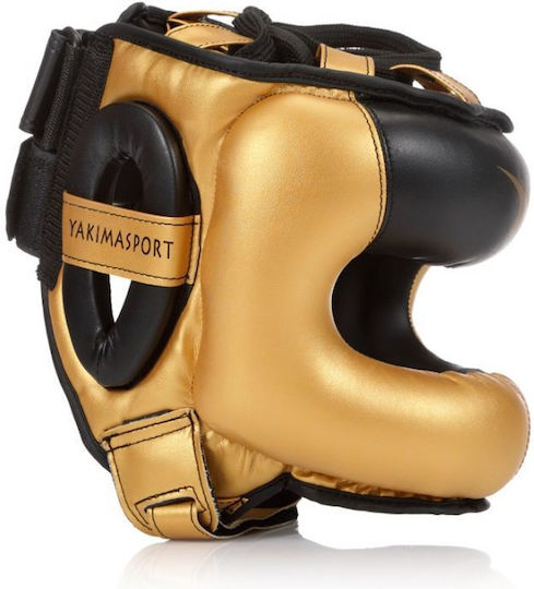 Yakimasport Adult Full Face Boxing Headgear Synthetic Leather Black