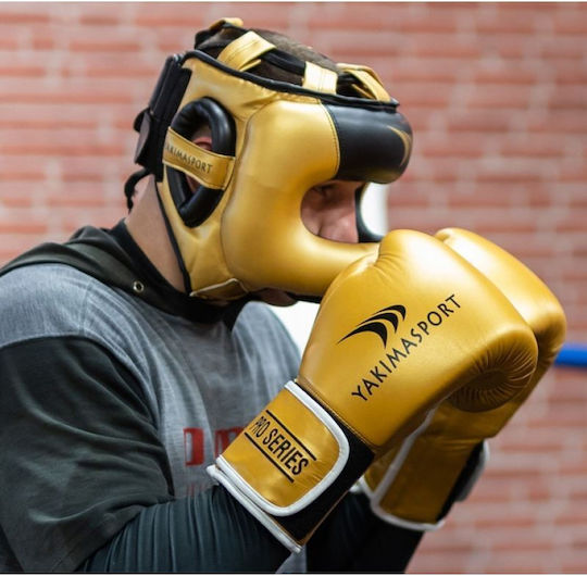 Yakimasport Adult Full Face Boxing Headgear Synthetic Leather Black