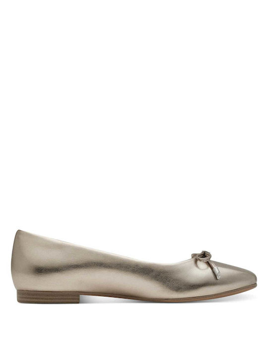 Tamaris Synthetic Leather Ballerinas Gold