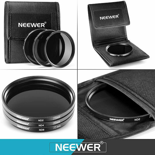 Neewer 77mm Uv Cpl Fld Nd2 Nd4 Nd8 Close-up Filter Kit 1008957