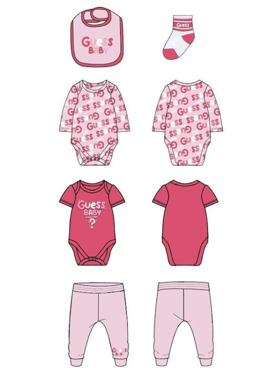 Guess Baby Bodysuit Set Rose