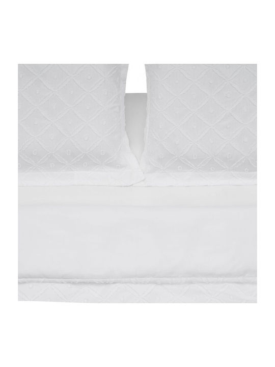 Heinner Set Huse Pentru Pilote 100% Bumbac 200x220cm Dublu Cu 2 Fețe De Pernă & 1 Cearceaf Alb