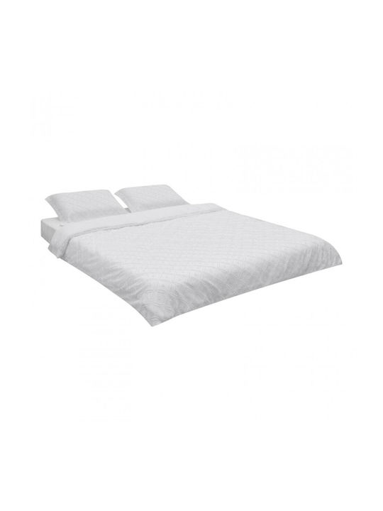 Heinner Set Huse Pentru Pilote 100% Bumbac 200x220cm Dublu Cu 2 Fețe De Pernă & 1 Cearceaf Alb
