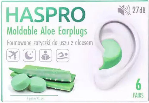 Haspro Moldable Copii Protecții auditive din Silicon în culoarea Verde 2buc