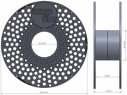 Azurefilm Pla 1.75mm Silk Ocean Blue 1kg