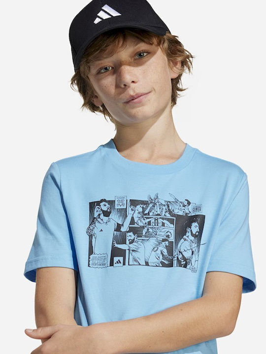 Παιδικό T-shirt Γαλάζιο Messi Icon