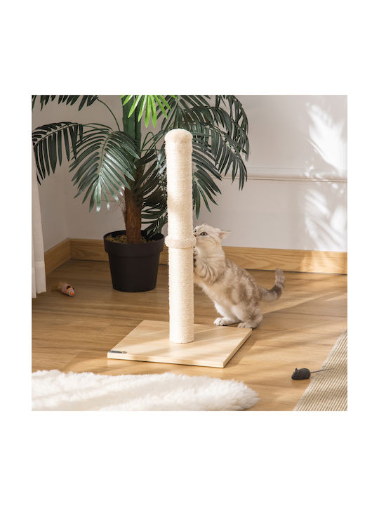 Pawhut Katzen Kratzbaum Pole Beige 6.9x6.9cm
