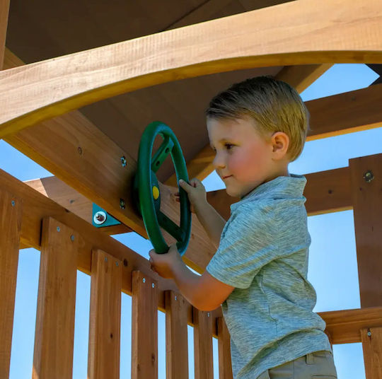 Spielplatzspielzeug & Ausrüstung mit Spielhaus Festung & Kletterfläche M380e 100m Qualitäts Deluxe
