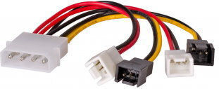 Adapter Power Cable 4 Pin Ide Molex 3 Pin 12v 5v Fan 10cm Oem