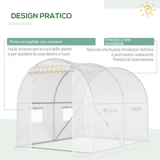 Outsunny 845-155WT Greenhouse Tunnel 3x2x1.9m
