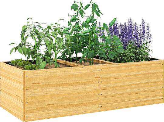 Outsunny Externe Blumenkasten Hölzernes Grün 140x60x40cm.