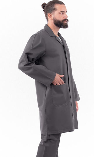 Axon Classic Unisex Ιατρική Ρόμπα Γκρι