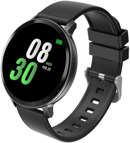 Kingwear S8 42mm Smartwatch mit Pulsmesser (Schwarz)