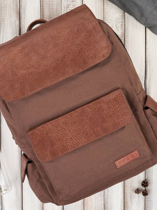 Herren Schulrucksack A4 Laptop Reise Arbeit Vegan Paolo Peruzzi E-22-br