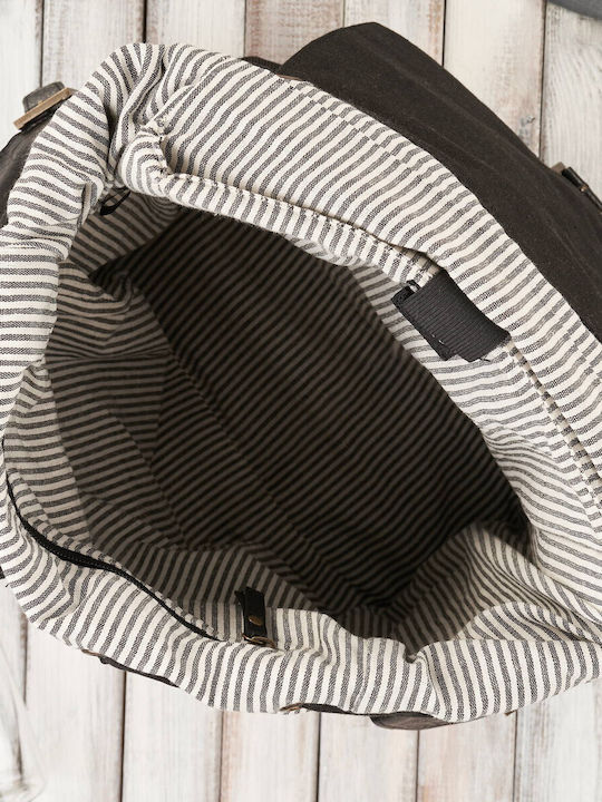 Rucsac Negru pentru Bărbați Școală A4 Laptop Rucsac de Călătorie Vegan Paolo Peruzzi