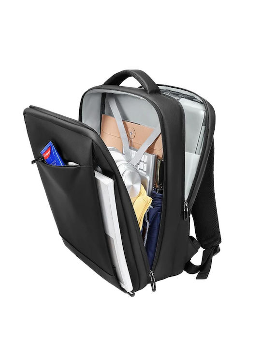 Rucsac pentru laptop de 15,6 inch Minglu Capacitate 20-39l Port USB Impermeabil Anti-furt Unisex Dimensiuni 300 X 130 X 430 Mm Negru