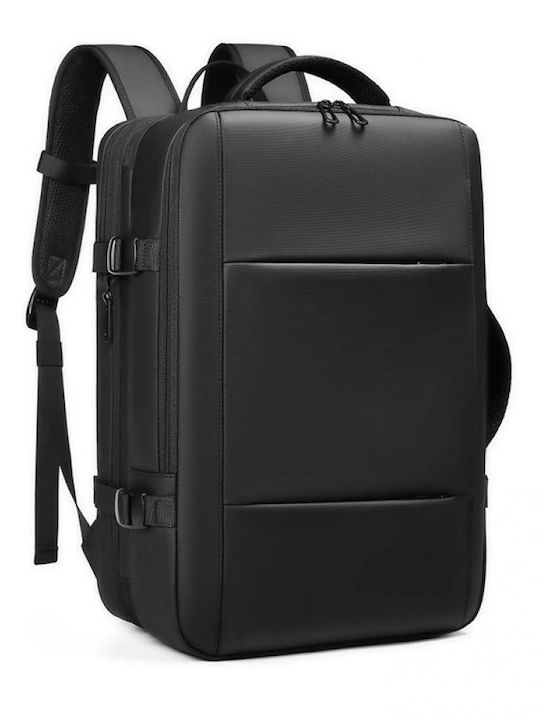 Minglu 17.3 Inch Laptop Backpack Bag Expandable 30-47l Usb Port Waterproof Ventilated Back Unisex Spacious Travel School Work Black